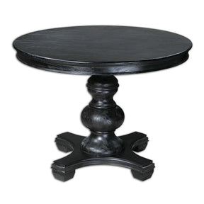 Brynmore Wood Grain Round Table - Black by Uttermost - View 1