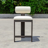 Bolster Back Outdoor Counter Stool - White by Uttermost - View 2