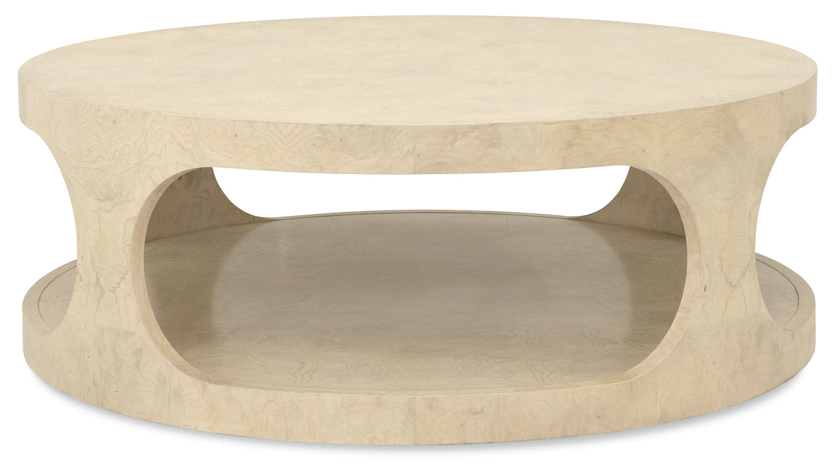 Archives Round Coffee Table Alabaster - Beige by Hooker Furniture - View 2