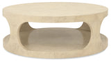 Archives Round Coffee Table Alabaster - Beige by Hooker Furniture - View 2