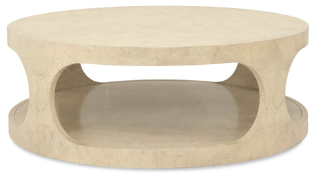 Archives Round Coffee Table Alabaster - Beige by Hooker Furniture - View 2