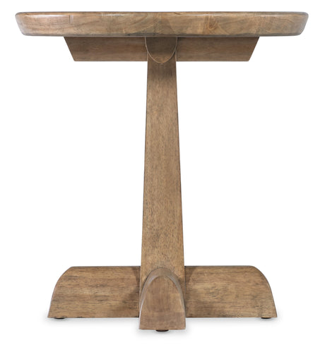 Vineyard Row Round Pedestal End Table - Light Brown by Hooker Furniture - View 3