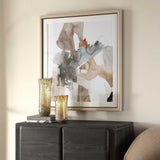 Cohesion Framed Abstract Print Black / Blue / Gray / Orange - Light Brown / Blue by Uttermost - View 3