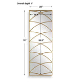 Crossed Up Full Length Mirror - Gold by Uttermost - View 7