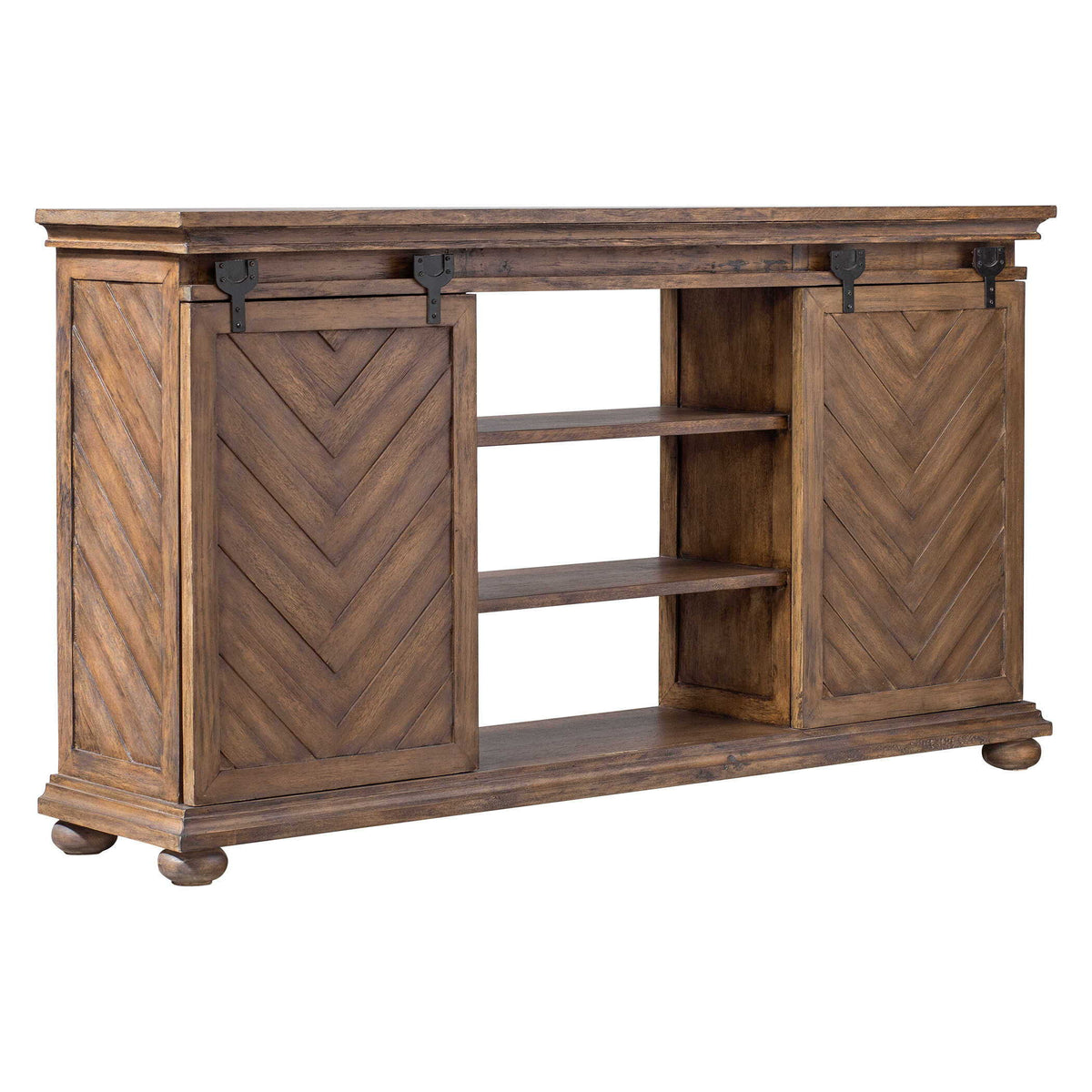 Primalia Barn Door Media Console - Light Brown by Uttermost - View 4