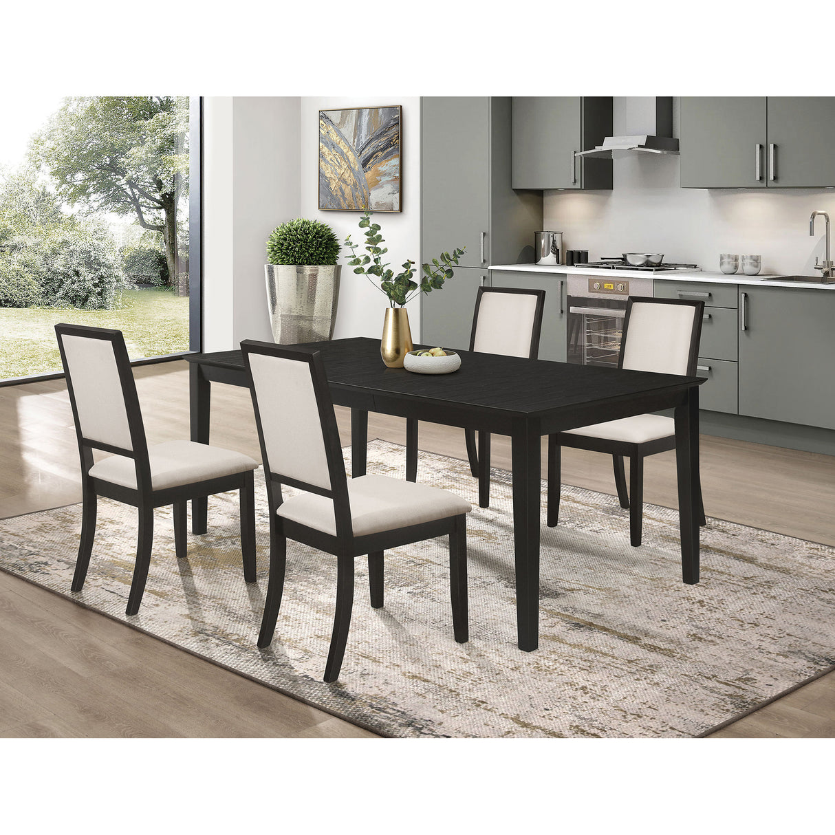 Daniela Black 5-piece Dining Set