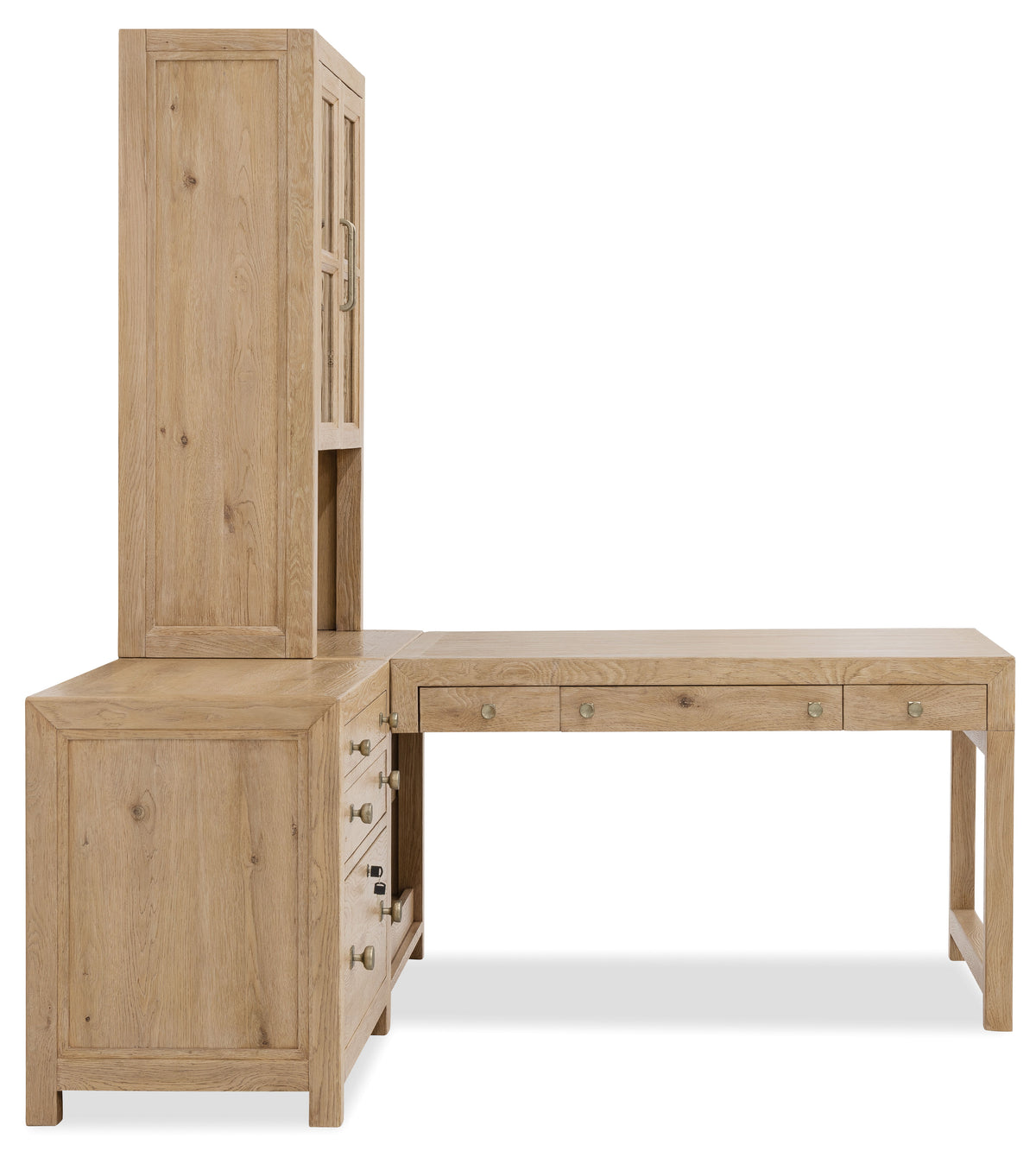 Driftwood Open Shelf Cabinet Buckboard - Light Brown by Hooker Furniture - View 5