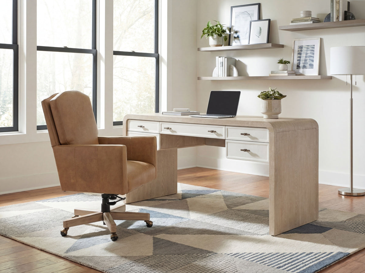 Shore Executive Chair - Light Brown by Hooker Furniture - View 2