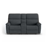 Porter Transitional Power Reclining Loveseat With Console & Power Headrests & Lumbar | Flexsteel