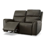 Jarvis Power Reclining Loveseat With Power Headrests - Mica | Flexsteel