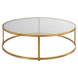 Radius Modern Circular Coffee Table - Gold by Uttermost - View 5