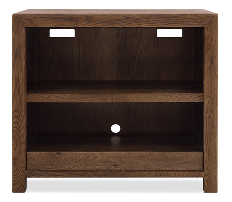 Driftwood Open Shelf Cabinet Worn Saddle - Dark Brown by Hooker Furniture - View 2
