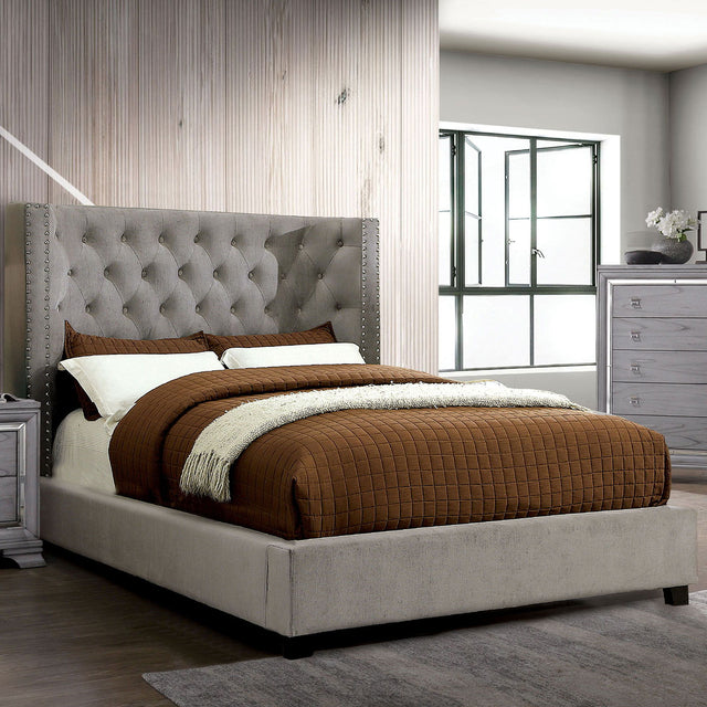 Cayla - Cal.King Bed - Gray - CM7779GY - CK - BED - VN - Home Elegance USA - 1