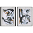 Winterland Abstract Prints (Set of 2) - Black by Uttermost - View 1