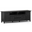 Amherst 72 inch Wide Solid Wood TV Stand in Black For TVs up to 80 inches - sold by Home Elegance USA