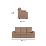 Dutch Power Reclining Sofa With Console, Power Headrest, & Lumbar - Light Brown | Flexsteel