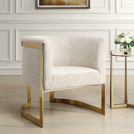 Bellina Plush Barrel Chair - Gold by Uttermost - View 3