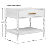 Bales Side Table - White by Uttermost - View 8