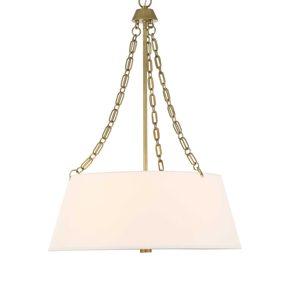 Andalucia 4 Light Drum Pendant - Gold / White by Uttermost - View 4