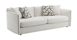 Yolanda Beige Chenille Sofa w/4 Pillows