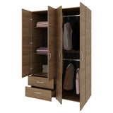 Armoire, 4 Doors, 2 Drawers, 3 Shelves, 70.9' H, Natural Oak  - Bedroom - sold by Home Elegance USA
