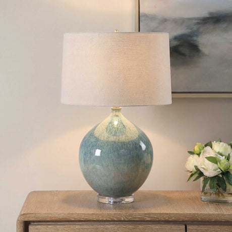 Callista Table Lamp Teal Blue - Light Blue by Uttermost - View 2