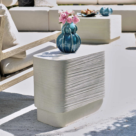 Saltwater Concrete Side Table - White by Uttermost - View 2