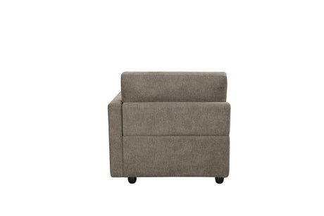 Rylie 5Pcs Brown Linen Modular Sectional Sofa with Toss Pillows - sold by Home Elegance USA