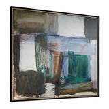 Green Fields Framed Abstract Canvas - Blue / Green by Uttermost - View 4