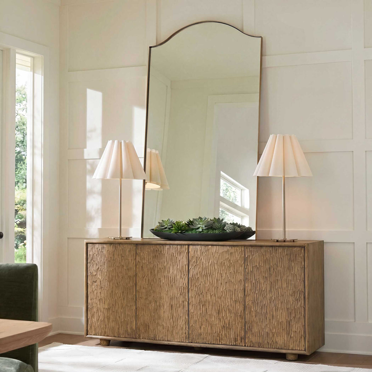 Stevenson Wood 4 Door Cabinet Natural - Light Brown by Uttermost - View 2
