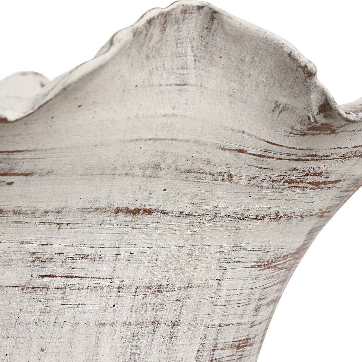 Ruffled Petal White Vases (Set of 2) by Uttermost - View 3