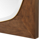 Garonne Square Walnut Mirror - Dark Brown by Uttermost - View 5