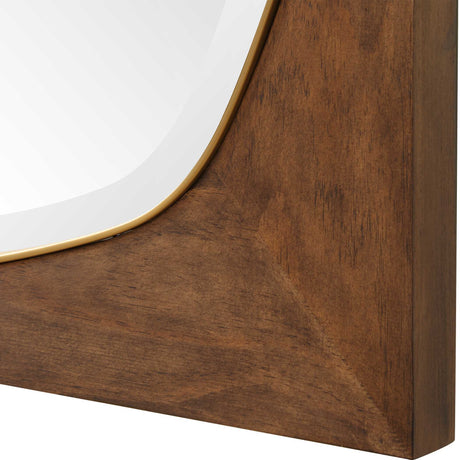 Garonne Square Walnut Mirror - Dark Brown by Uttermost - View 5