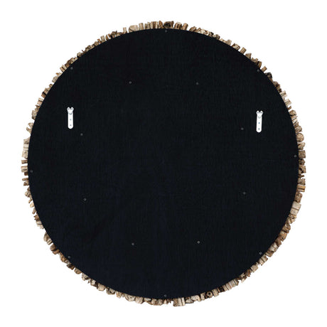 Rossetti Round Interwoven Wood Mirror Woodtone - Light Brown by Uttermost - View 5