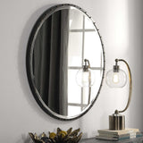 Benedo Round Mirror - Black by Uttermost - View 4