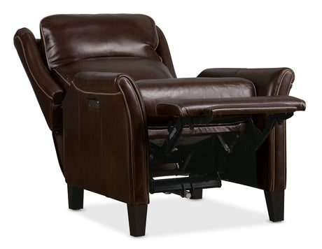 Henley Power Recliner With Power Headrest - Dark Brown by Hooker Furniture - View 6