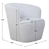 Mist Barrel Swivel Chair - Gray by Uttermost - View 9
