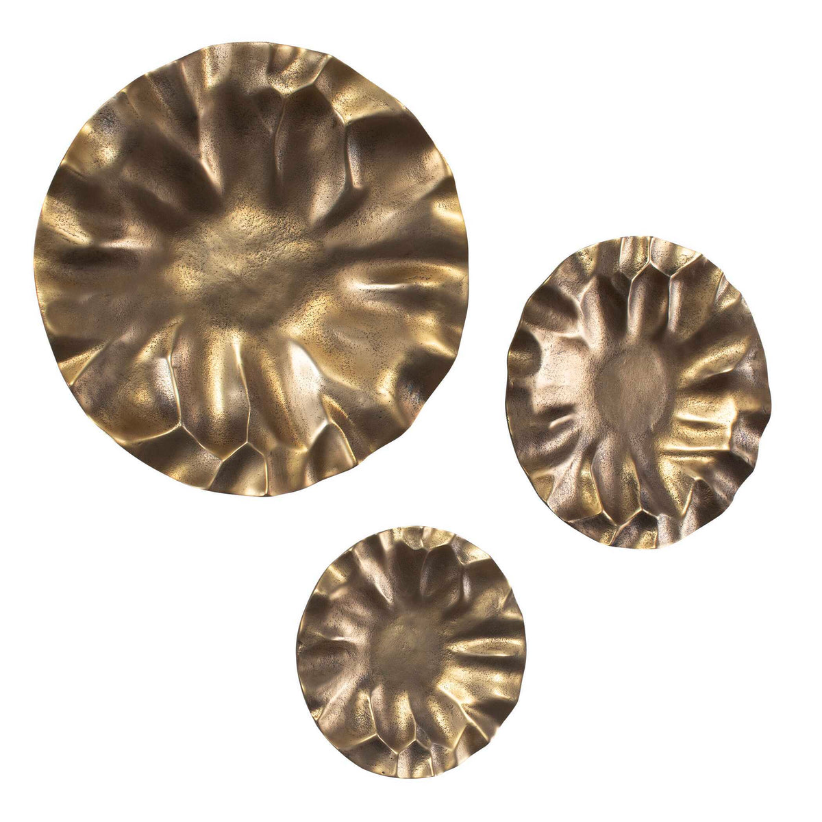 Peonia Outdoor Wall Art (Set of 3) - Gold by Uttermost - View 3