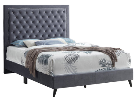 Alba G0608 - QB - UP QUEEN BED , GRAY - B078107932 - Home Elegance USA - 3