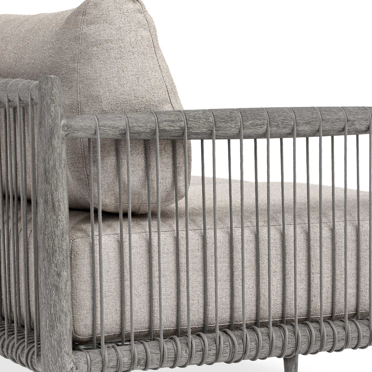 Borneo Outdoor Sofa Dove - Light Gray by Uttermost - View 6