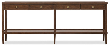 Cashiers Skinny Console Table Chestnut - Dark Brown by Hooker Furniture - View 3
