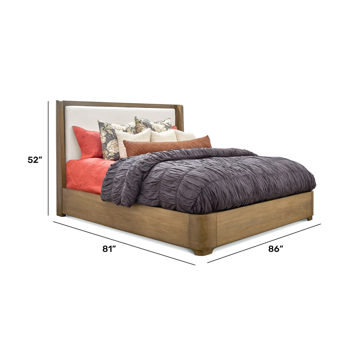 Normandy King Upholstered Bed - Light Brown | Flexsteel