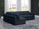 Beckham - Modular Sectional 4 Piece - Navy - Fabric | Home Elegance USA