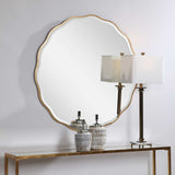 Aneta Round Mirror - Gold by Uttermost - View 3