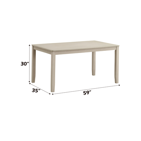 Ferris 7-Piece Light Oak Finish Dining Set with Cross-Back Chairs and Rectangular Table - sold by Home Elegance USA