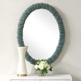 Bonaire Oval Mirror - Blue by Uttermost - View 2