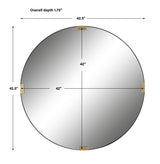 Clip Modern Round Mirror - Silver by Uttermost - View 7