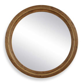 Frontier Round Wood Mirror Woodtone - Dark Brown by Uttermost - View 1