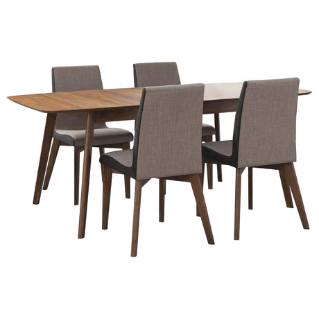 Lana Natural Walnut 5-piece Dining Set - sold by Home Elegance USA