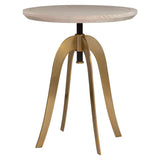 Alice Oak Adjustable Accent Table - Gold by Uttermost - View 4